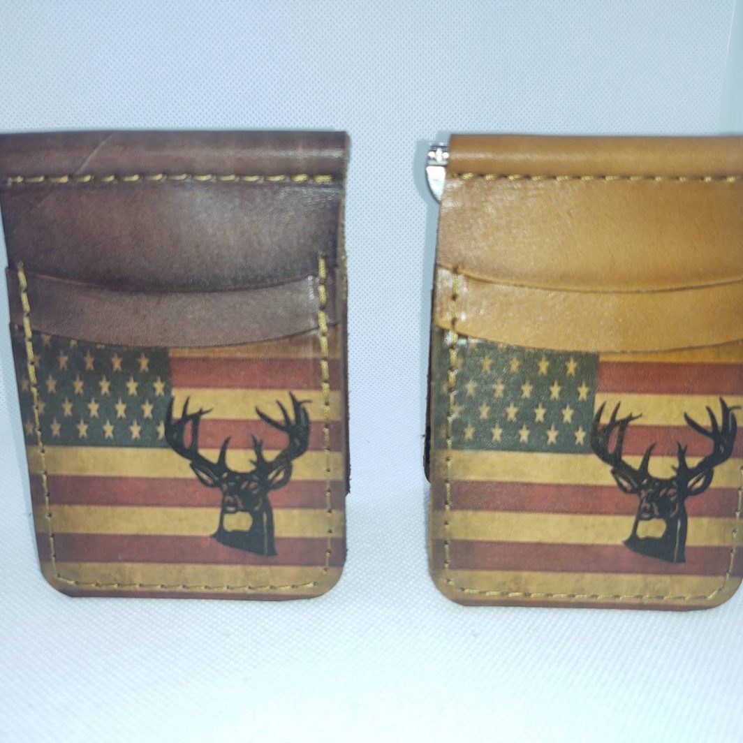 Leather Front Pocket Wallet Fall Buck Minimalist