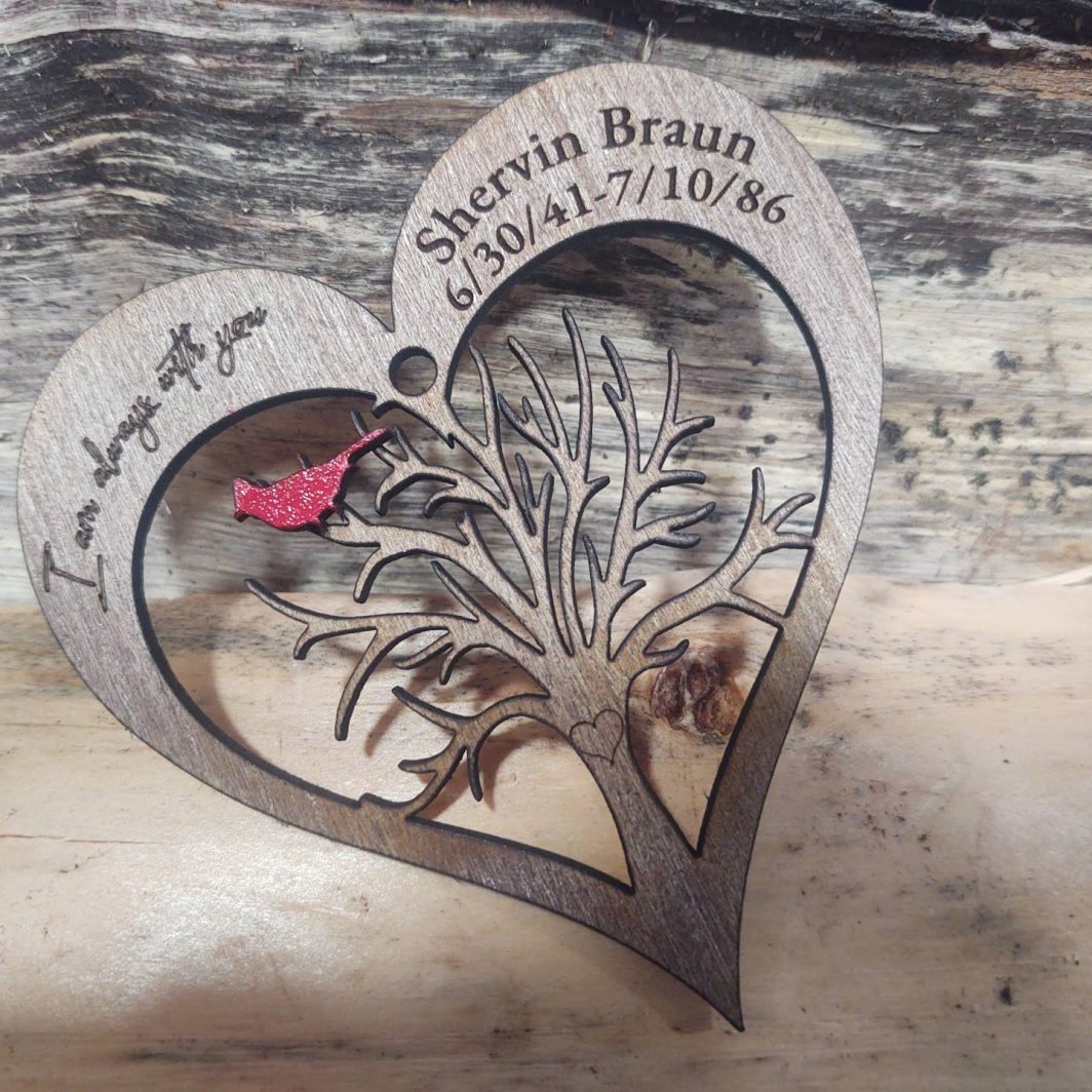 Memorial Cardinal Christmas Ornament "I am always with you"