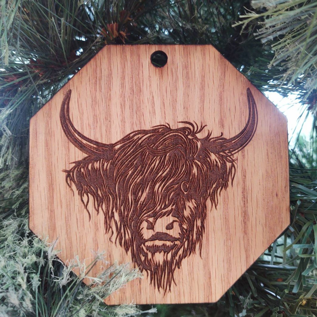 Highland Cattle Cow Ornament