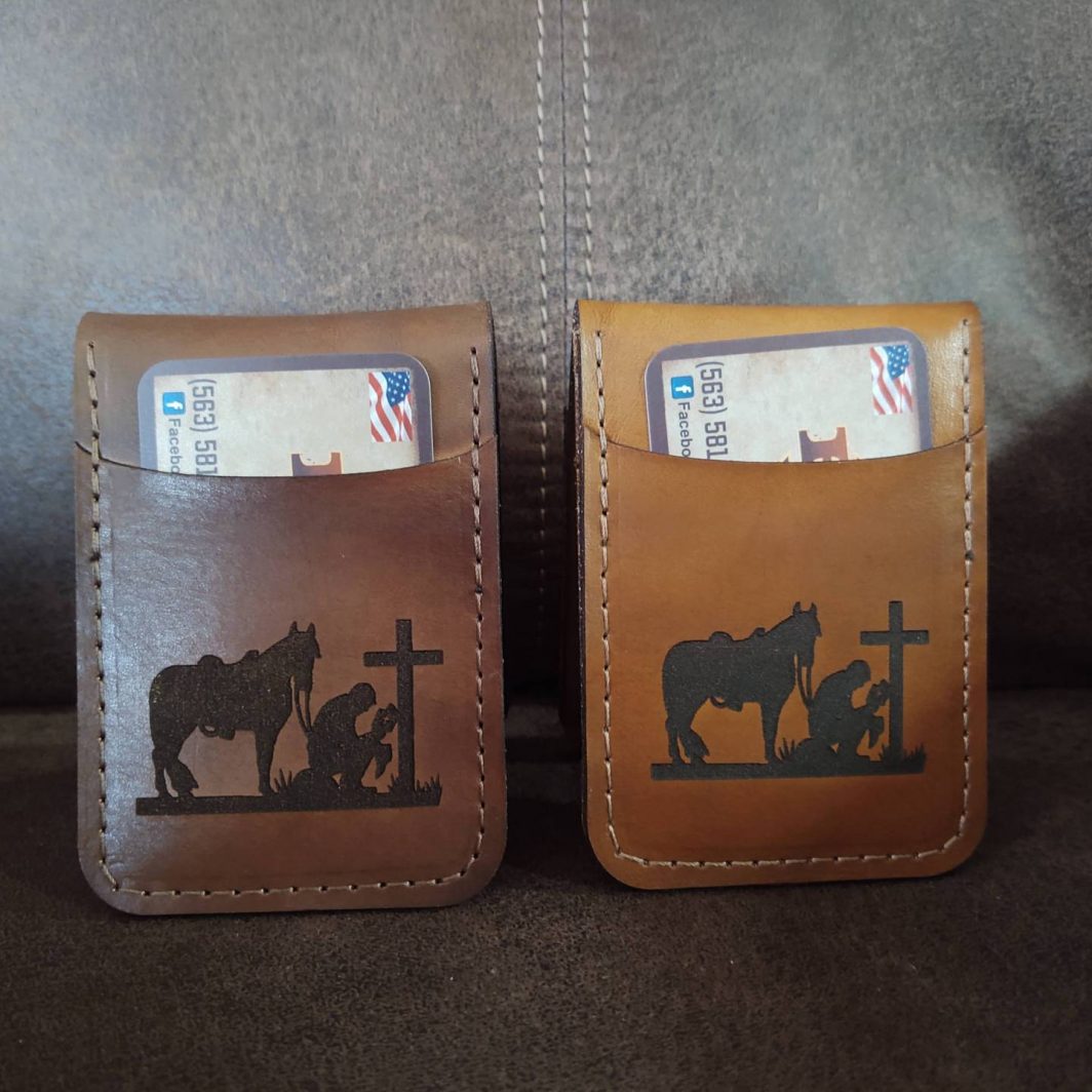 "Borgen" Front Pocket Wallet featuring Praying Cowboy