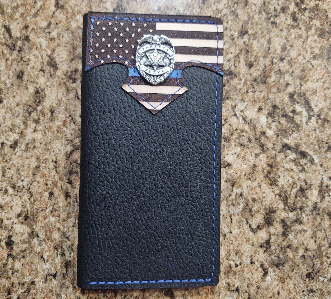 Blue Line Police Roper Wallet