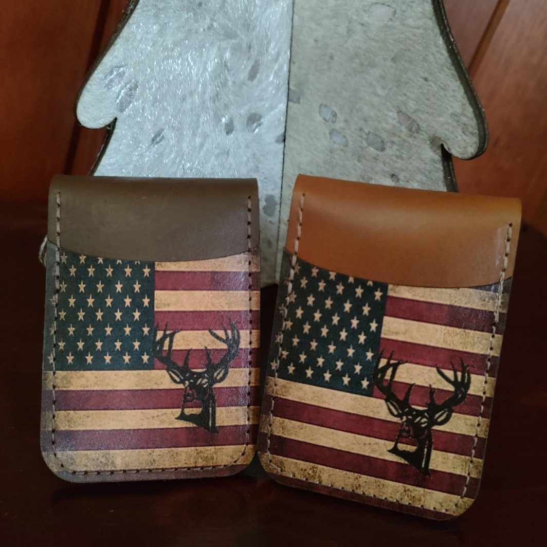 Borgen Front Pocket Wallet featuring American Flag with Buck