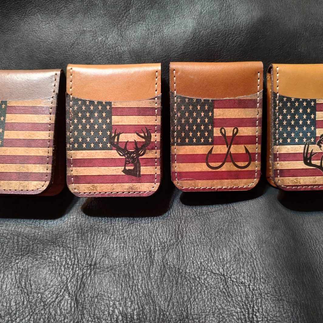 Borgen Front Pocket Wallet featuring American Flags