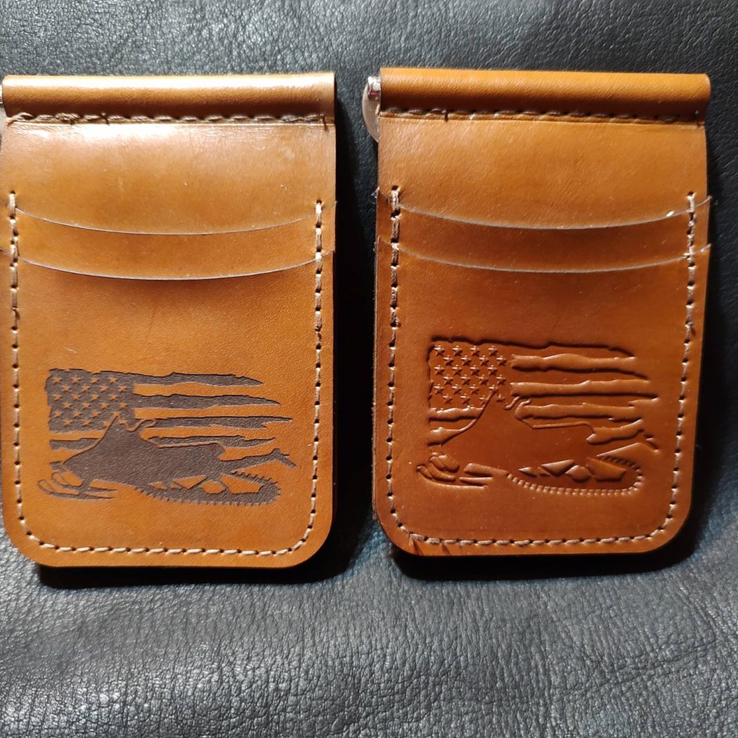 "Stiles" Front Pocket Wallet Snowmobile Theme