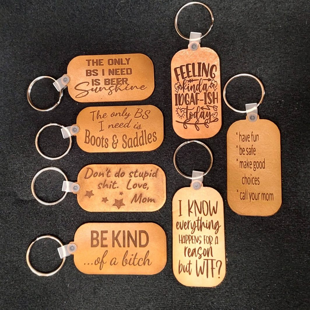 Fun Leather Keychains